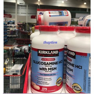Viên Uống Glucosamin Kirkland - Hỗ Trợ Điều Trị Xương Khớp Mẫu Mới 375 Viên