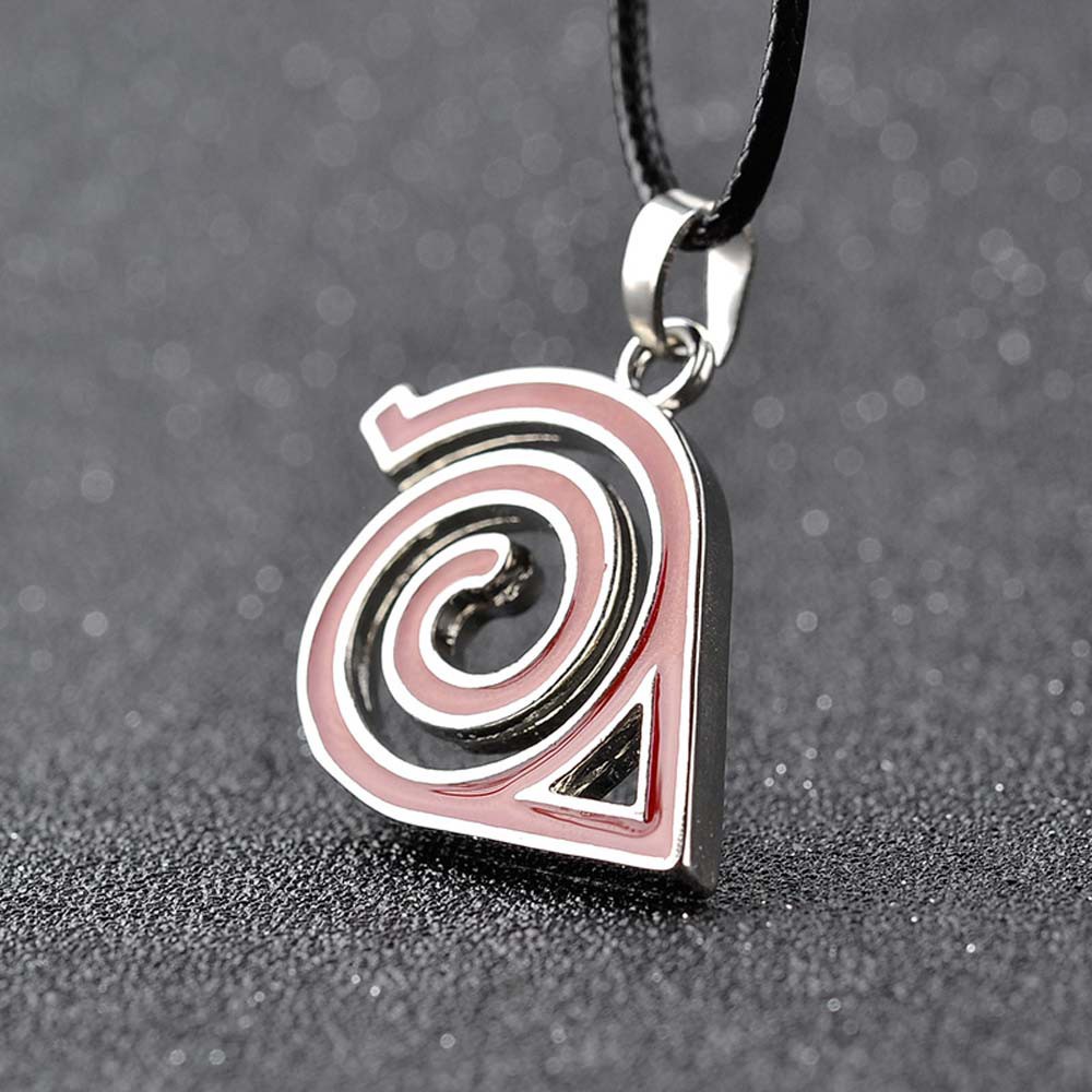 JARRED Metal Pendant Necklace Japanese Anime Cosplay Props Anime NARUTO Gift Kakashi Leaf Village Konoha Jewelry Unisex Uzumaki Naruto Uchiha Itachi Symbol Logo/Multicolor