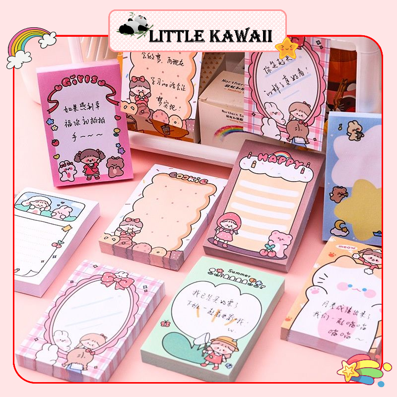 (Nhiều mẫu) Giấy note ghi chú có keo dính cute dễ thương