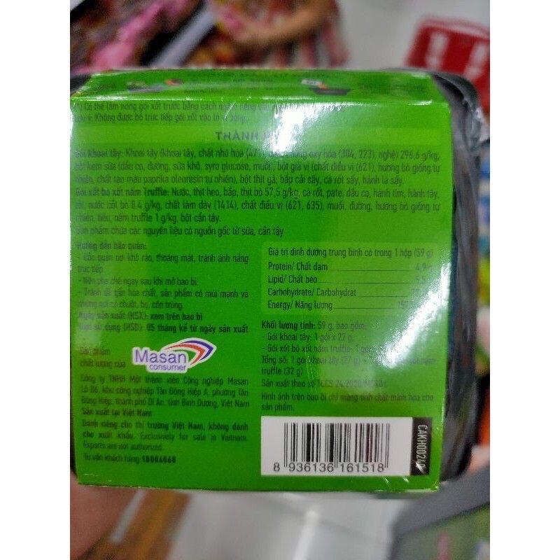 Khoai Tây Nghiền BÒ SỐT NẤM TRUFFLE (Omachi)-59G | BigBuy360 - bigbuy360.vn