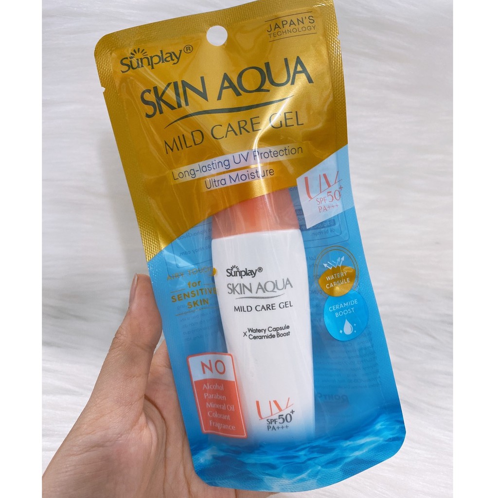 Gel chống nắng cho da nhạy cảm Sunplay Skin Aqua Mild Care Gel SPF50+ PA+++ (25g)