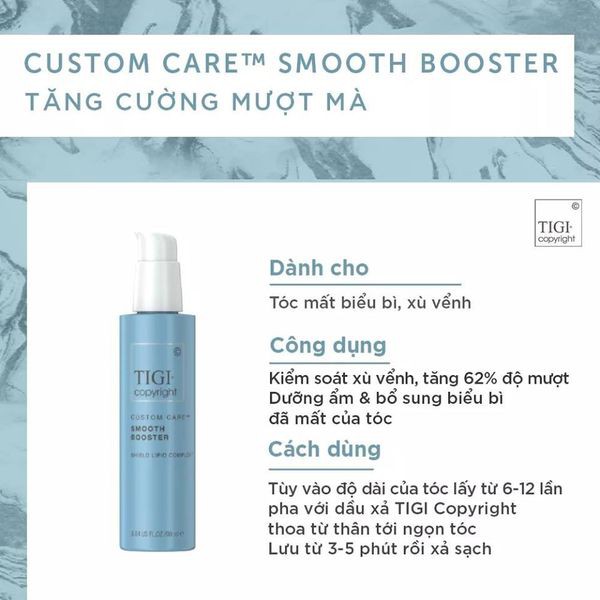 ##chính_hãng_100%_ Kem dưỡng suôn mượt Custom Care Smooth Booster Tigi Copyright 90ml