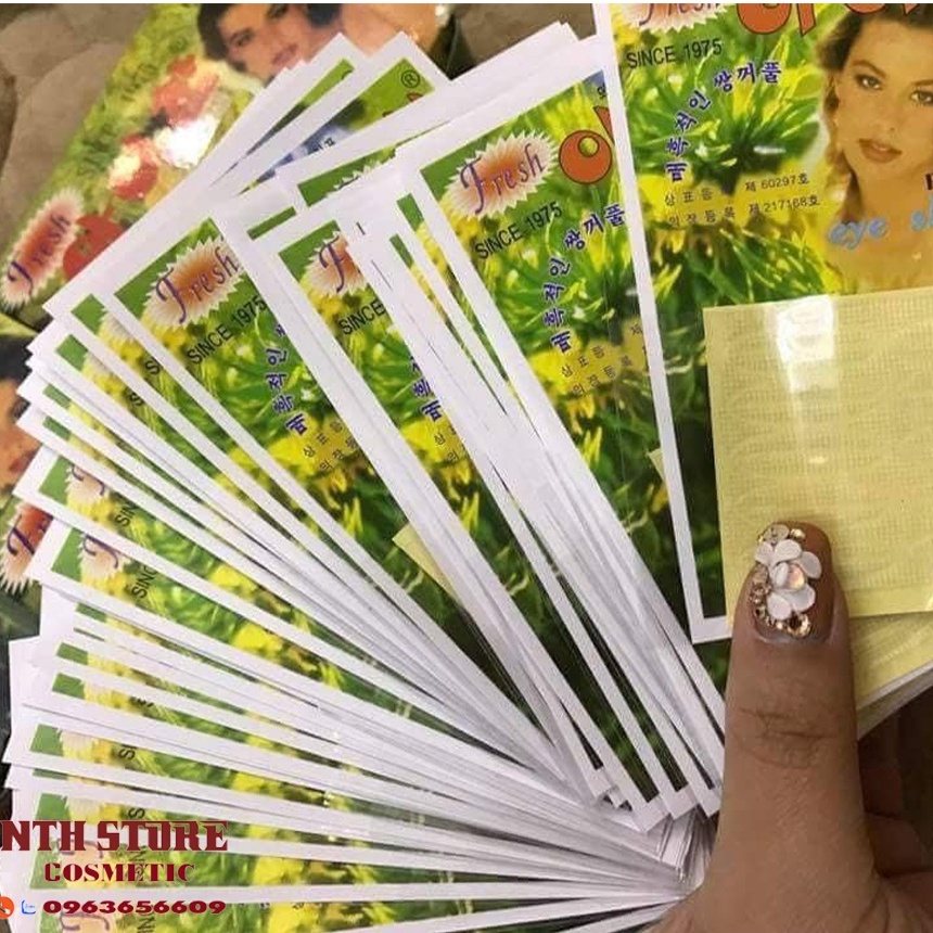 Kích mí hoa cúc vàng 50 vỉ không cần keo tự dán chuyên dùng cho mí sụp
