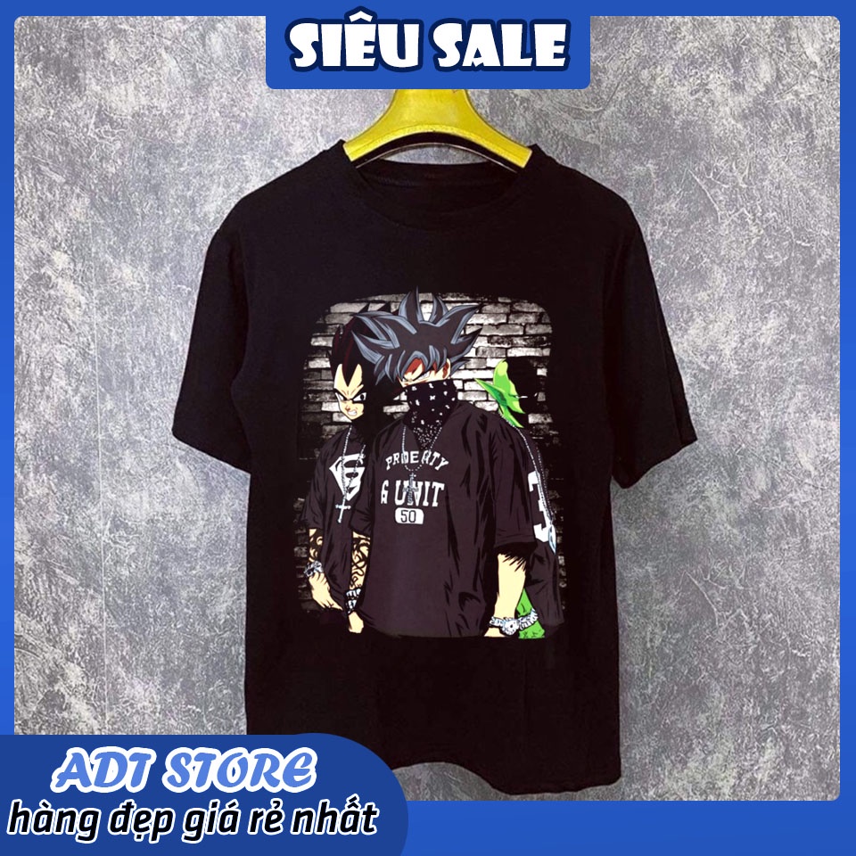 Áo thun unisex anime Dragon Ball Goku Vegeta thời trang cá tính, áo anime oversize nam nữ độc đẹp