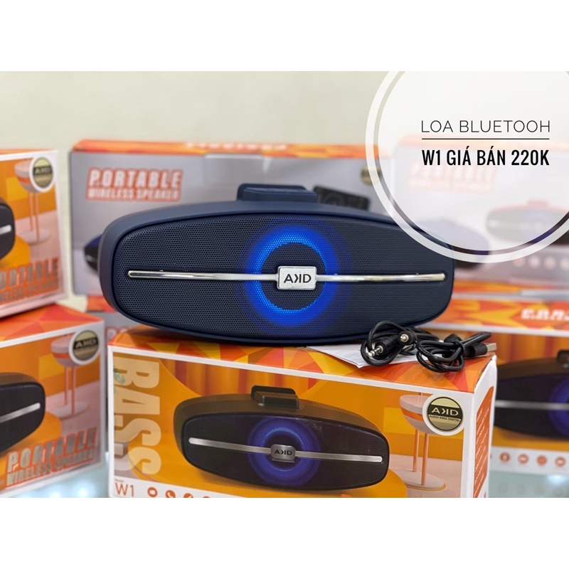 Loa Bluetooh rẻ vô địch AKD W1 220k