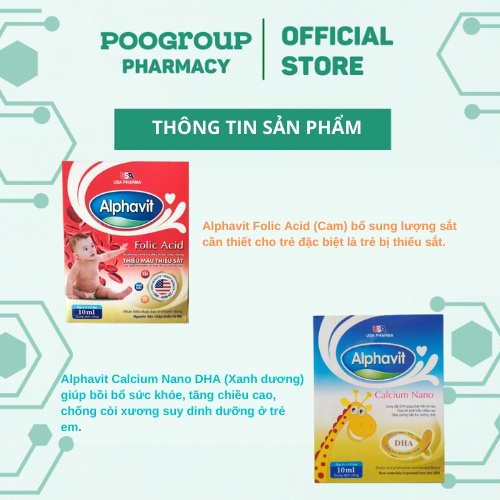 Ống uống Alphavit Ăn Ngon, Tiêu Hóa Tốt, Tăng Miễn Dịch, Bổ Sung Sắt Canxi, Mát Gan