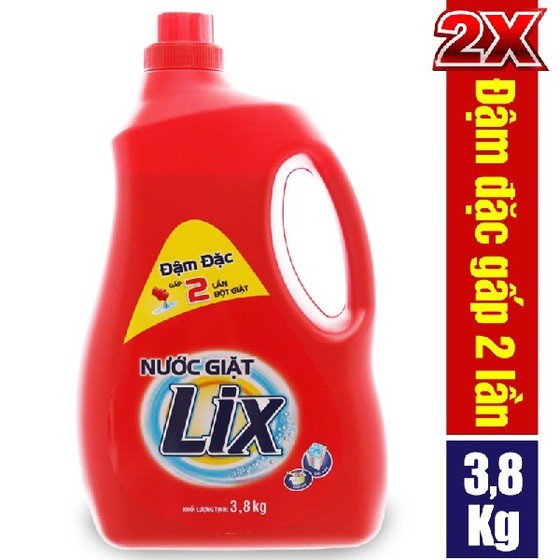 Nước Giặt Lix Đậm Đặc - Chai 3.8kg