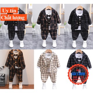 [XẢ KHO] BỘ VEST 3 CHI TIẾT CỰC ĐẸP, VẢI COTTON DÀY DẶN, MỀM MẠI, KO KÍCH ỨNG DA