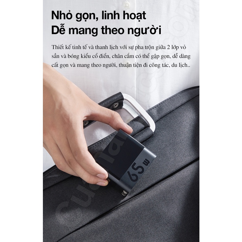 Cốc sạc nhanh PD ZMI HA835 65W 2A1C XM