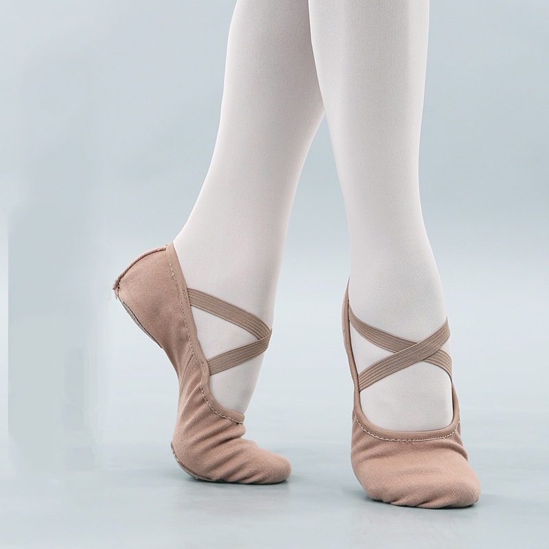 Giày Múa Ba Lê Bằng Da Mềm Đế Phẳng Dành Cho Bé Gái Và Người Lớn