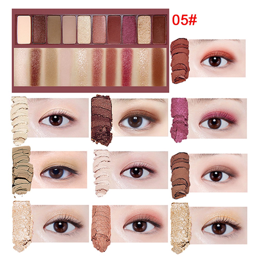 ☀☀☀ (Hàng Mới Về) Bảng Phấn Mắt 10 Màu Lì Và Ánh Ngọc Trai Tông Đất Lâu Trôi ☝☝☝ | BigBuy360 - bigbuy360.vn