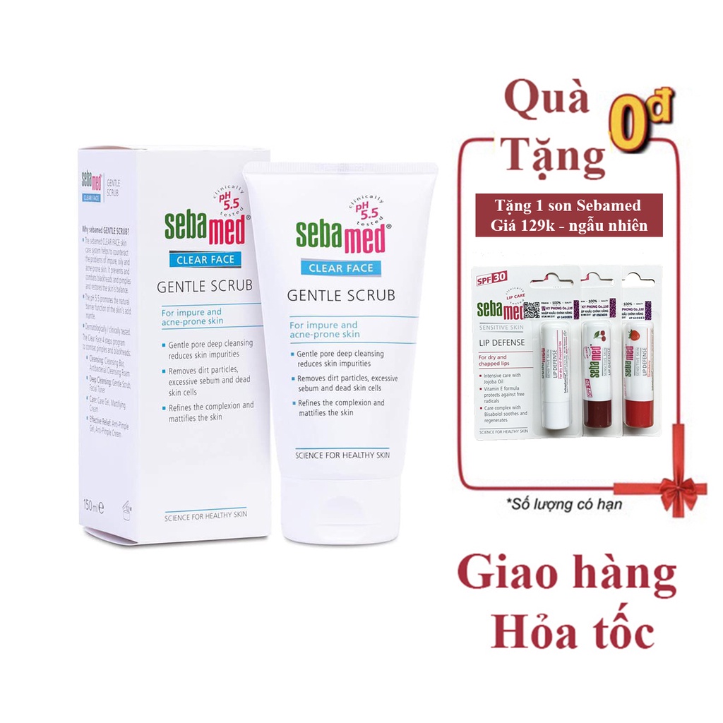 Tẩy tế bào chết Sebamed pH5.5 Clear Face Gentle Scrub 150ml