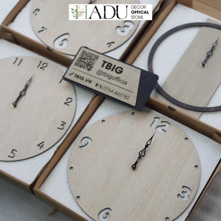 Đồng Hồ Treo Tường Gỗ Decor trang trí nhà cửa tối giản - HaduDecor