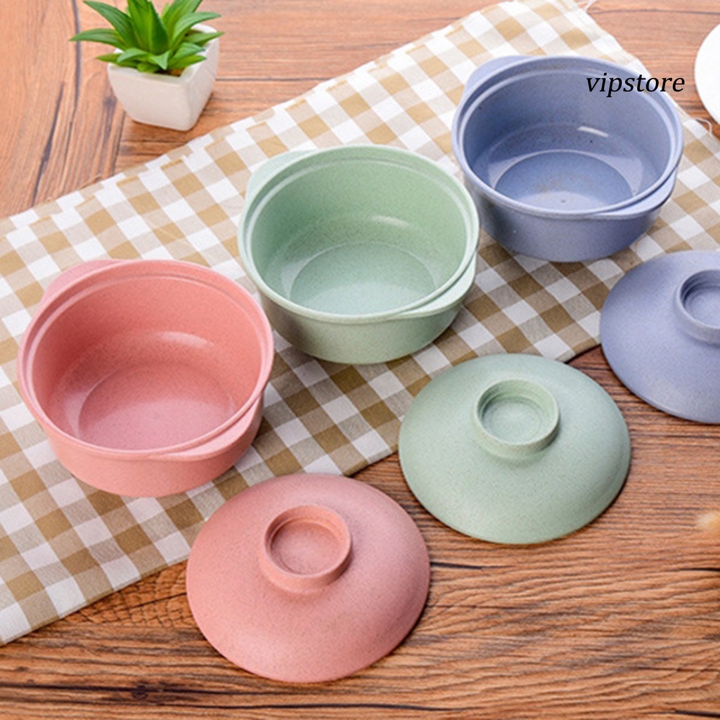 Tô Có Nắp Chất Liệu Lúa Mạch Chống Mài Mòn Để Ăn Ngũ Cốc