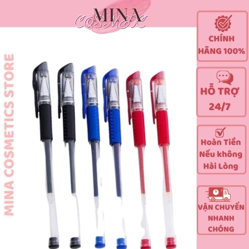Bút bi mực nước nhiều màu có nắp đậy giá siêu rẻ 1k