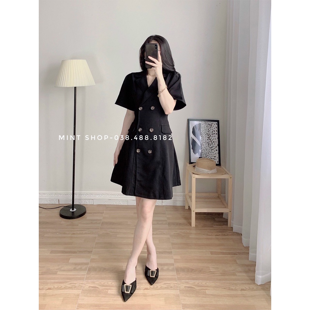 Váy Thiết Kế, Váy Cánh tiên Cổ Vest, Thiết Kế Tôn Dáng Váy Sang Xịn Mịn | BigBuy360 - bigbuy360.vn