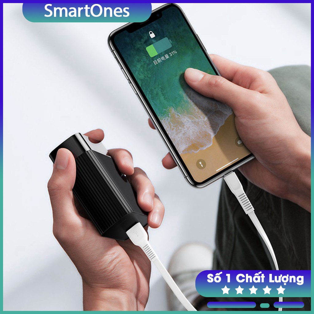 Bộ sạc nhanh du lịch 2 trong 1 Baseus Power Station Travel Charger tích hợp pin 5000mAh 15W, Type C PD 3.0/ USB Q.C 3.0