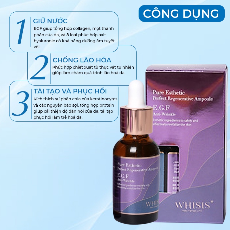 Tinh Chất Serum Tế Bào Gốc Dưỡng Da Whisis Hàn Quốc  Pure Esthetic Perfect Regenerative Ampoule Tái Tạo Phục Hồi Da 30ml
