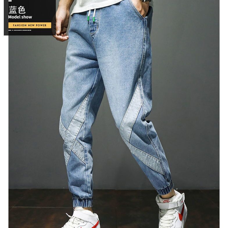 Quần Jeans Dài Màu Trơn Phong Cách Hàn Quốc Size M-5Xl Cho Nam