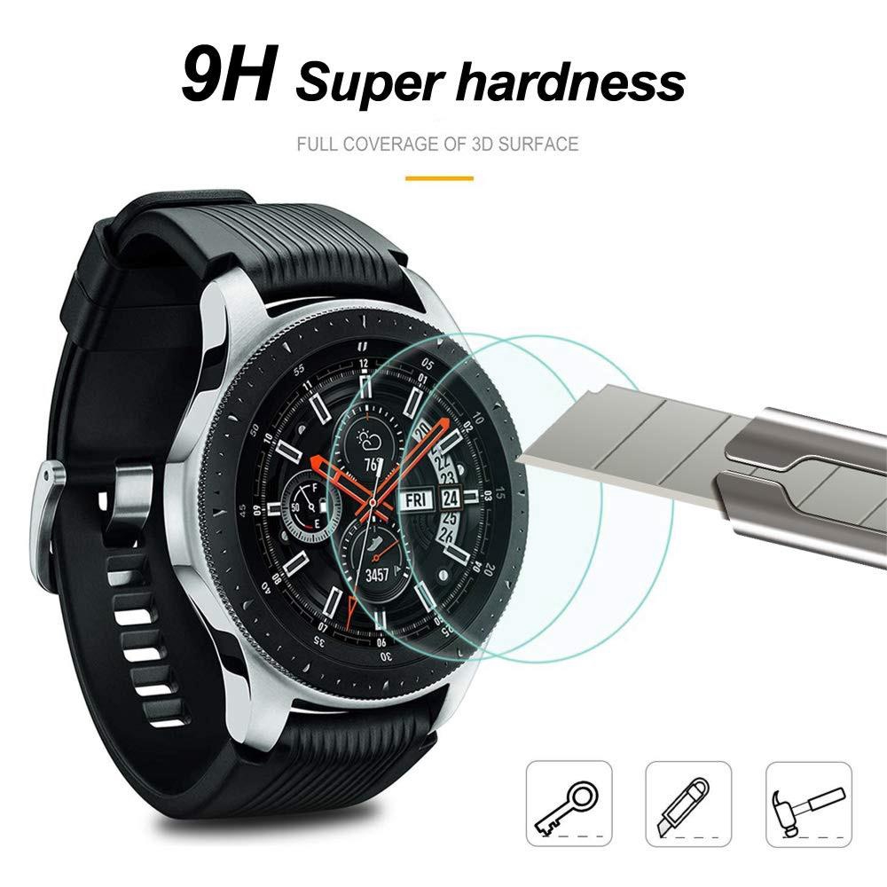 Set 2 Kính Cường Lực Bảo Vệ Màn Hình Samsung Galaxy Watch S3 Frontier. 46 mm 42 mm Gear Sport S2 9h 2.5d Kèm Phụ Kiện