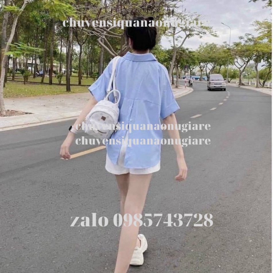 (Hàng Sỉ) Áo kiểu nữ , Áo sơ mi xẻ cúc lưng cách điệu phong cách Hàn Quốc A238 chuyensiquanaonugiare (ảnh thật)