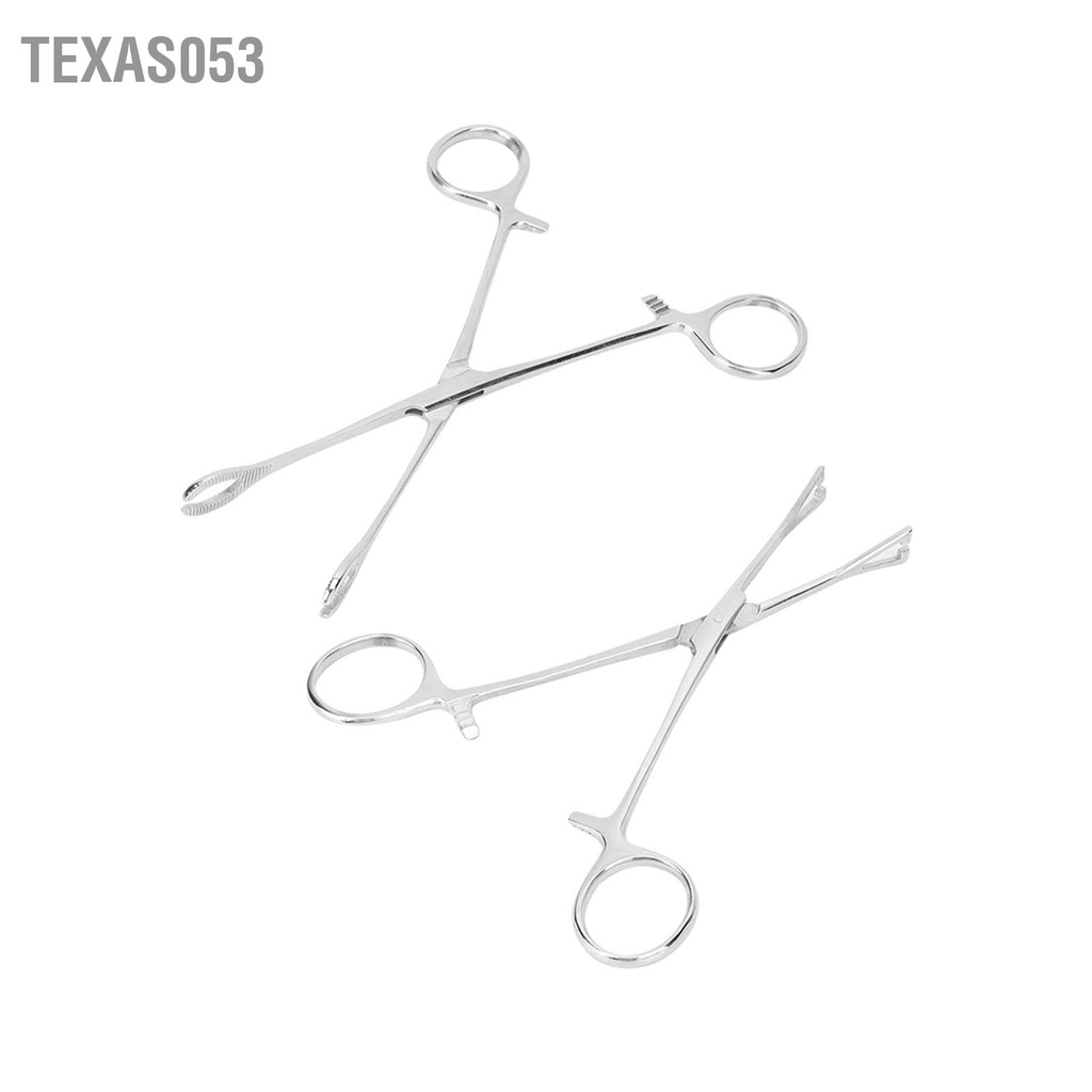 [Hàng Sẵn] Bộ Dụng Cụ Xỏ Khuyên Cơ Thể chuyên nghiệp Kẹp xỏ khuyên bằng thép không gỉ【Texas053】