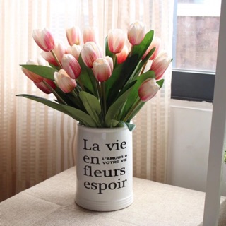 hoa giả - Chùm Tulip 9 bông trên cành