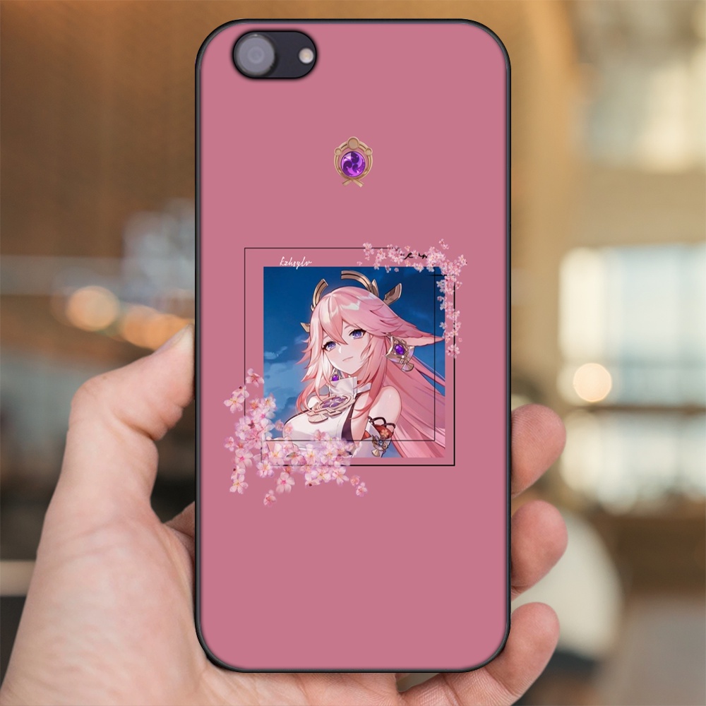 Ốp lưng Oppo F7 Youth viền đen in hình Yae Miko Genshin Impact