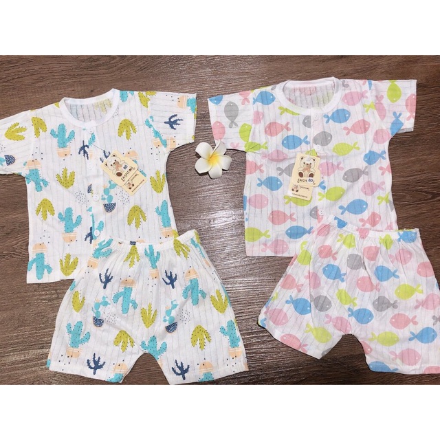 Bộ cotton giấy cộc tay