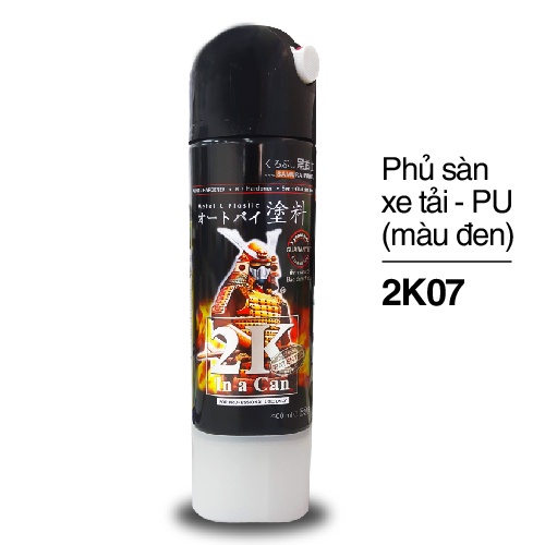Sơn xịt Samurai Kurobushi - SƠN ĐEN SẦN, PHỦ GẦM XE 2K07 (400ml)