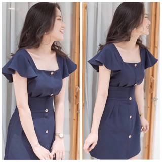 Đầm cổ u tay bèo