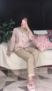 ĐỒ BỘ PIJAMA PHỐI PHI LỤA CAO CẤP