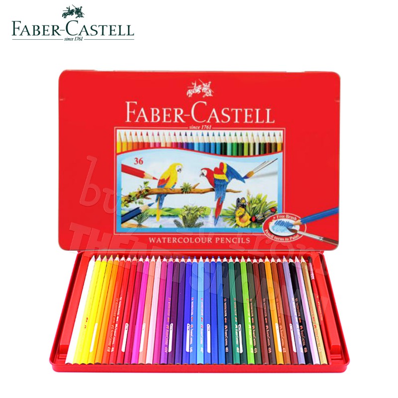 Chì màu nước FABER CASTELL 24/36/48/60/72 màu (Hộp giấy và Hộp thiếc)