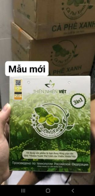 Cà Phê Xanh cty Thiên Nhiên Việt hộp 10 gói chính hãng 100% | BigBuy360 - bigbuy360.vn