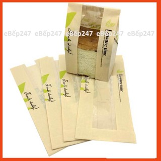 [Siêu rẻ+Freeship] Set 50 túi đựng bánh mì hoa cúc dọc lá xanh cao cấp - eBếp247