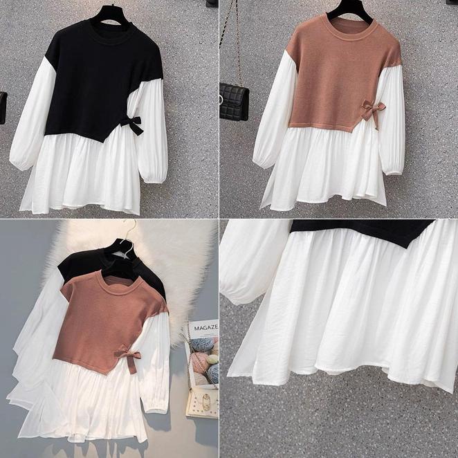 Áo BLOUSE FREYA Độc Đáo Mẫu UNIQLO Dệt Kim MIX RAYON Thiếu Niên