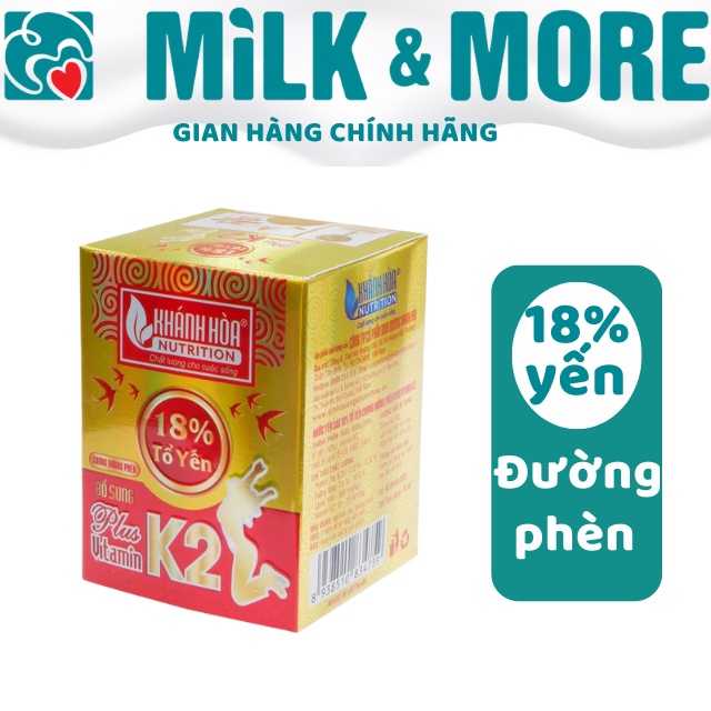 TỔ YẾN CHƯNG ĐƯỜNG PHÈN 18% BỔ SUNG VITAMIN K2 KHÁNH HÒA NUTRITION (70ml)