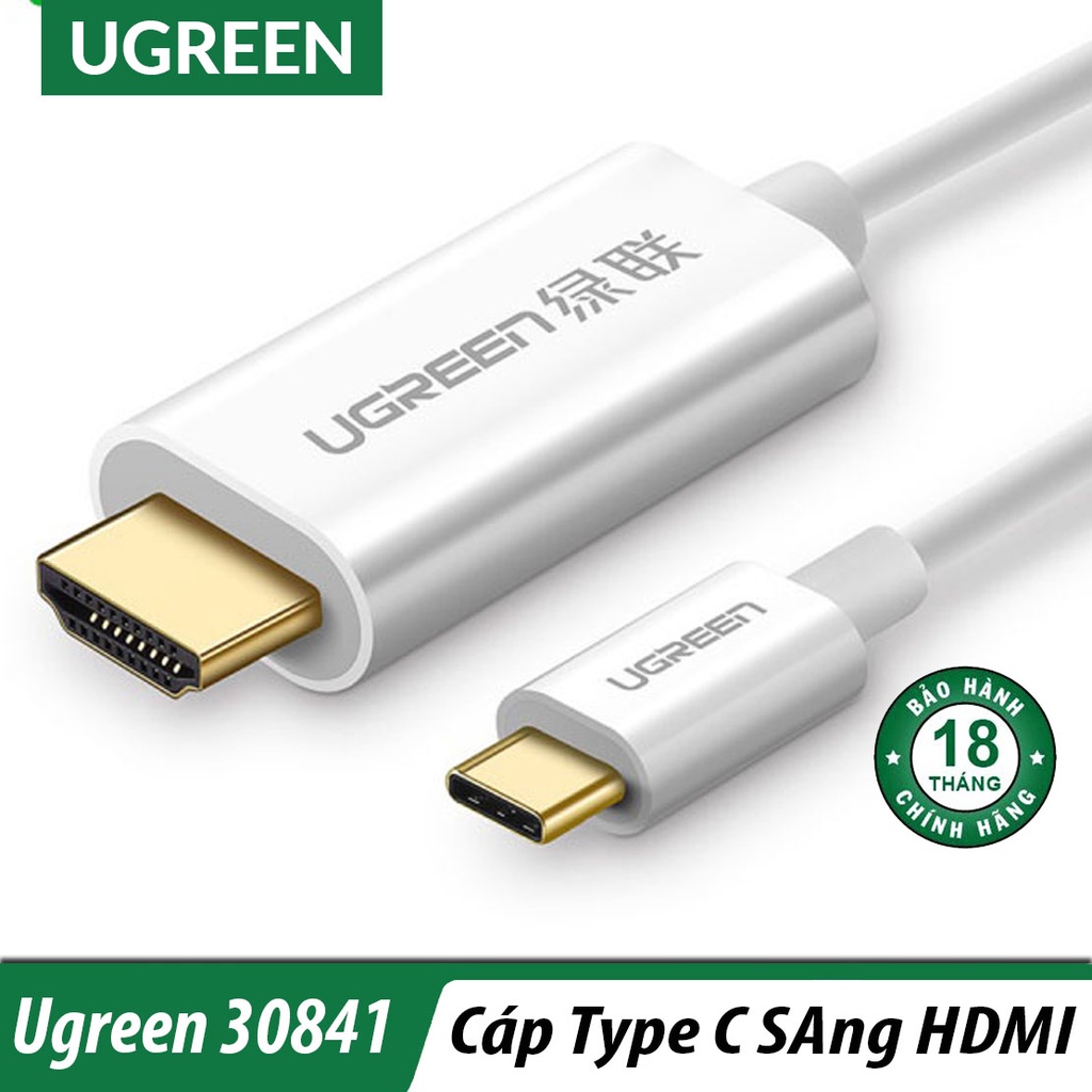 [Mã ELHACE giảm 4% đơn 300K] Cáp USB Type-C ra HDMI 4K*30Hz Cao Cấp UGREEN