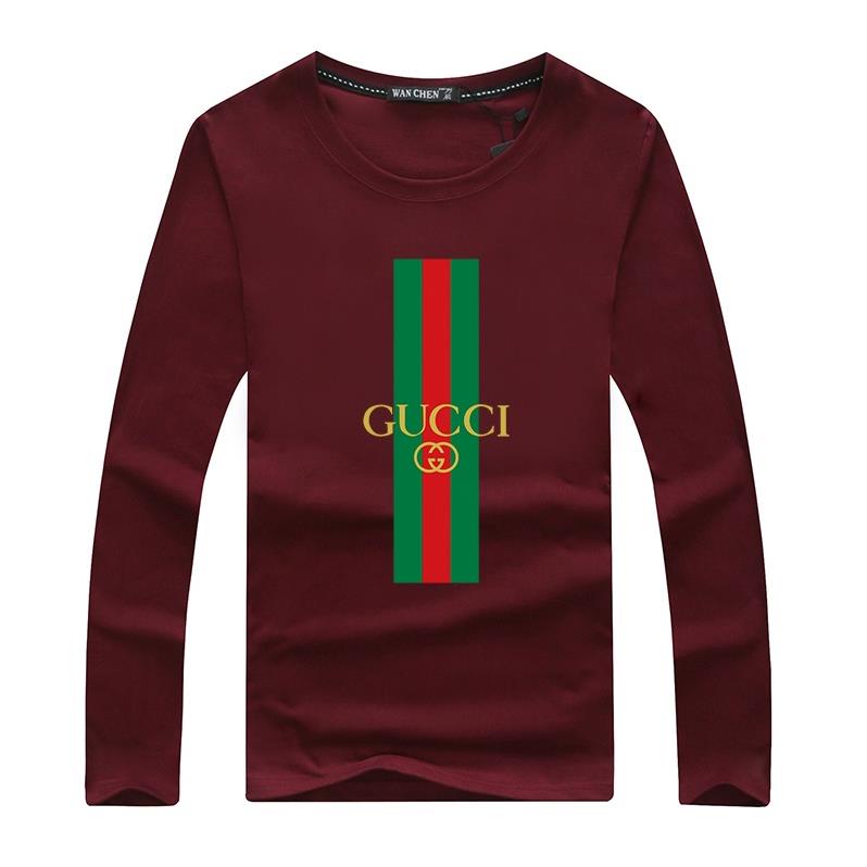 Áo Thun Tay Dài Cổ Tròn Dáng Rộng In Logo Gucci Thời Trang Mùa Thu Cho Nam Và Nữ New