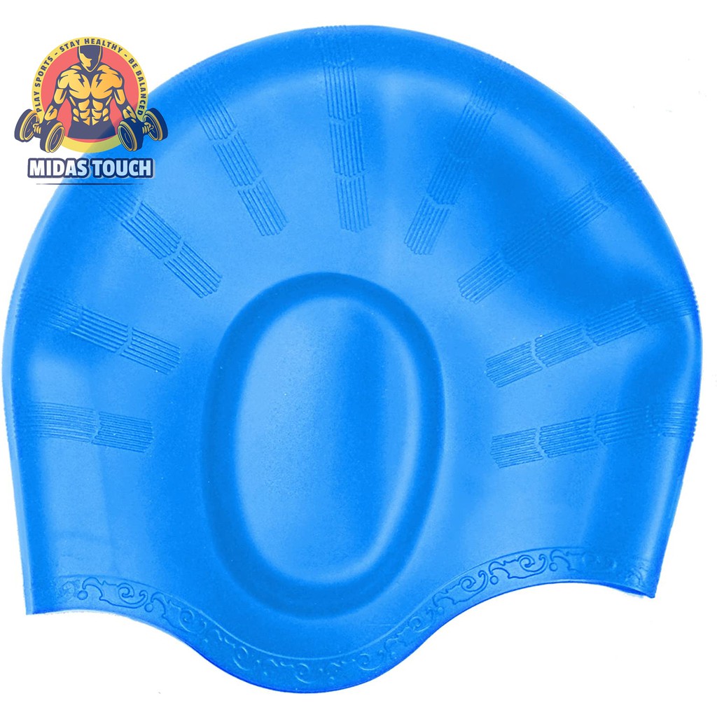 Nón mũ bơi người lớn và cho trẻ từ 7 tuổi trở lên hãng PEW CONQUEST Silicone cao cấp bịt tai bịt tóc co giãn thoải mái