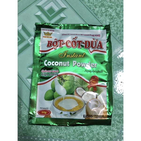Bột cốt dừa nguyên chất Thành Phát 1 gói 50g chất lượng cao