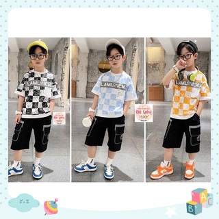 Đồ bộ bé trai size nhí đại cồ thể thao áo thun rộng quần short thun cotton mềm mát co dãn thấm hút cho bé 10kg đến 50kg