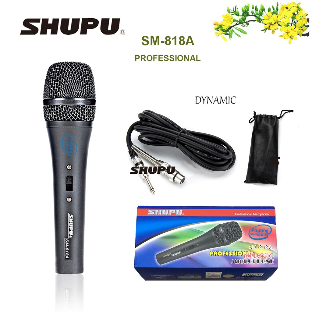 Micro Shupu SM-818A có dây Karaoke cao cấp