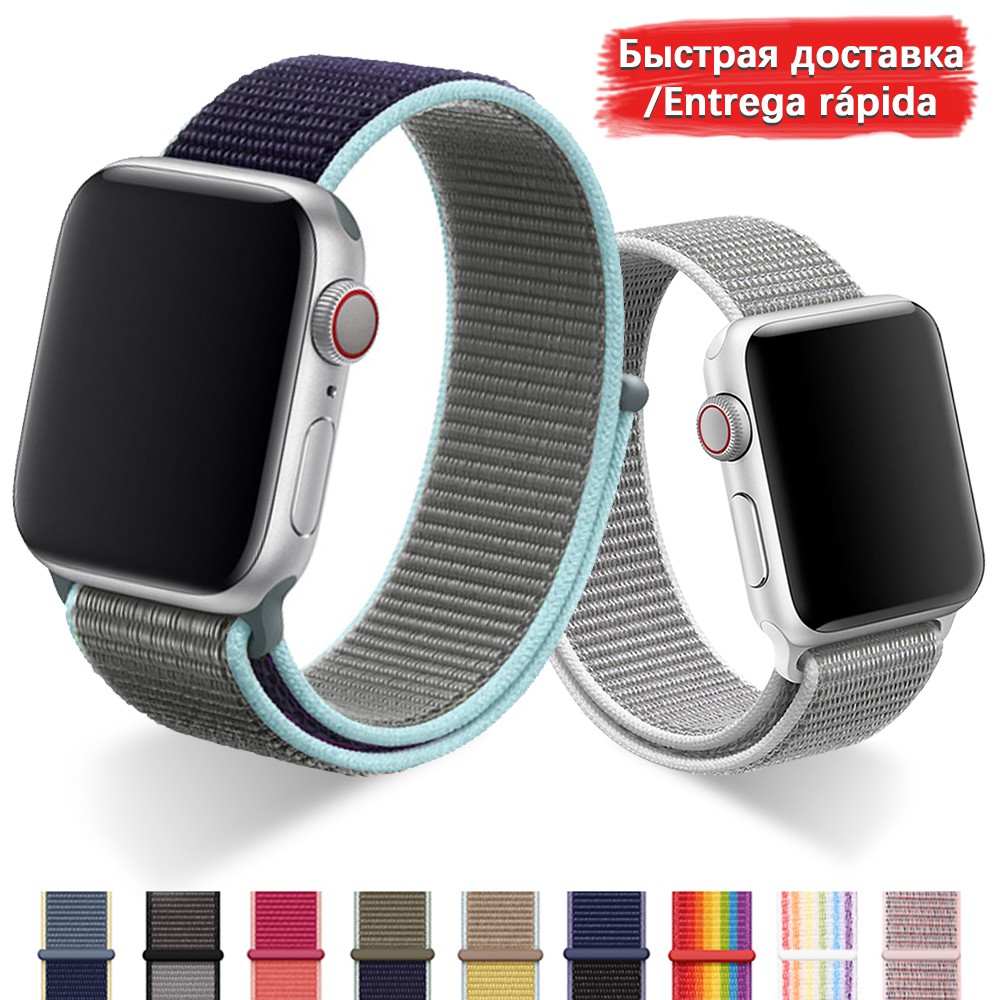 Dây đeo thay thế chất liệu nylon thoáng khí cho Apple Watch Series 5 4 3 2 1 38MM 42MM 40MM 44MM