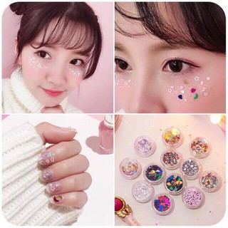 [ phụ kiện nail ] Set Nhũ khổng tước 12 màu