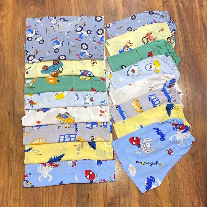 Bộ lanh Bé trai sát nách siêu mịn mát SIZE 1-7 tuổi