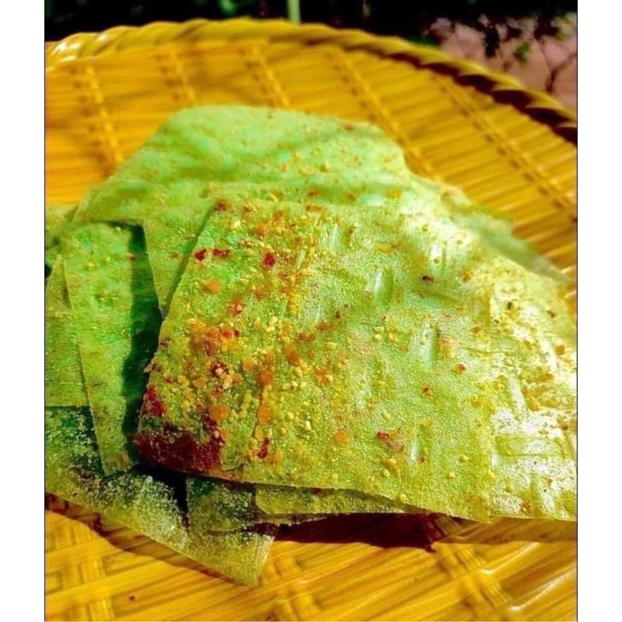 bánh tráng lá dứa phô mai