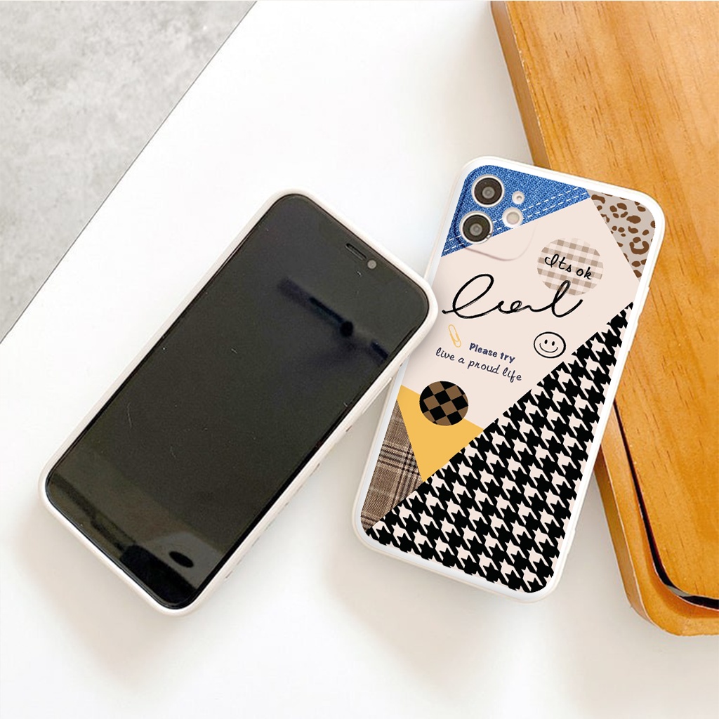 ỐP IPHONE BẢO VỆ CAM Caro đen vuông cạnh ốp lưng 12 pro max  full case 6 đến 13promax tr1162