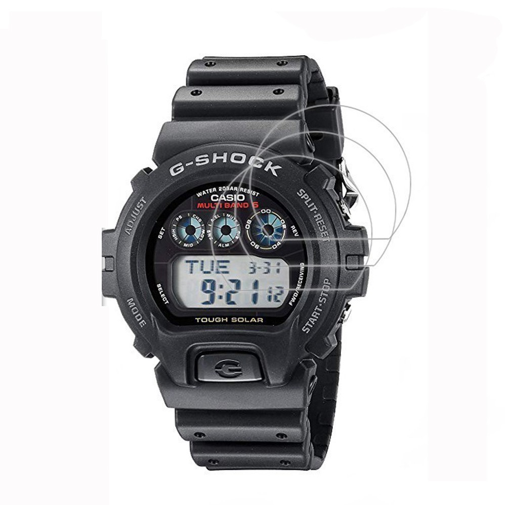 Bộ 3 miếng dán bảo vệ màn hình đồng hồ LCD chống trầy xước trong suốt cho Casio G-Shock Dw6900 Gw6900 Gw7900 Gr8900