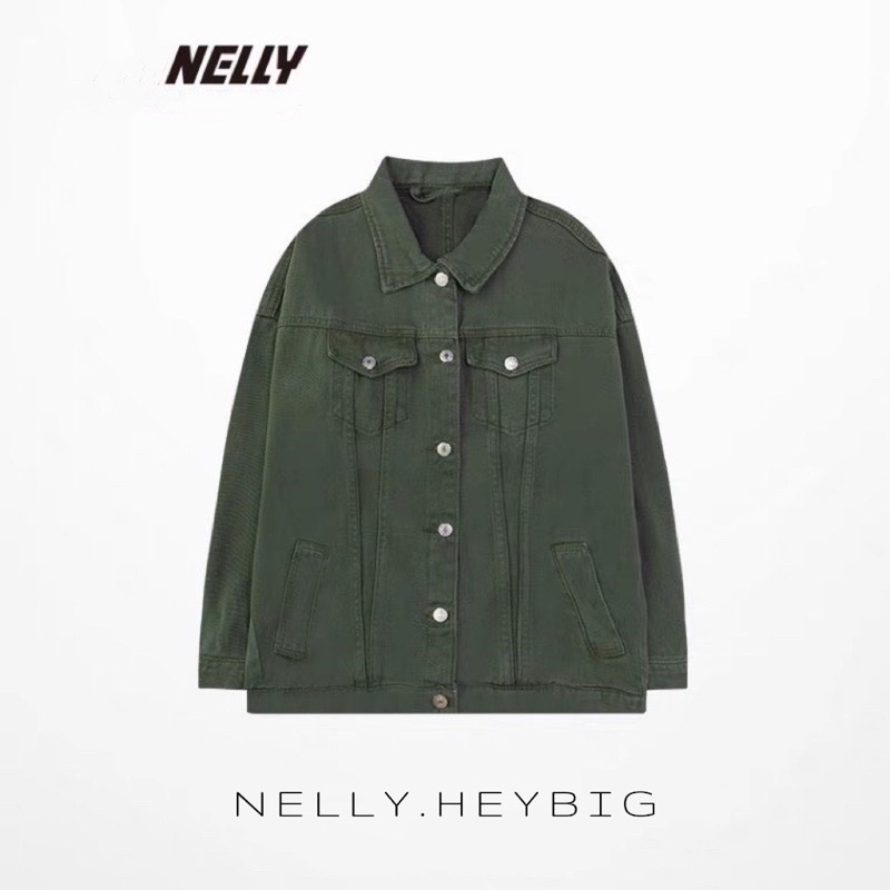 Áo khoác denim  Nelly Heybig dáng unisex form rộng 69